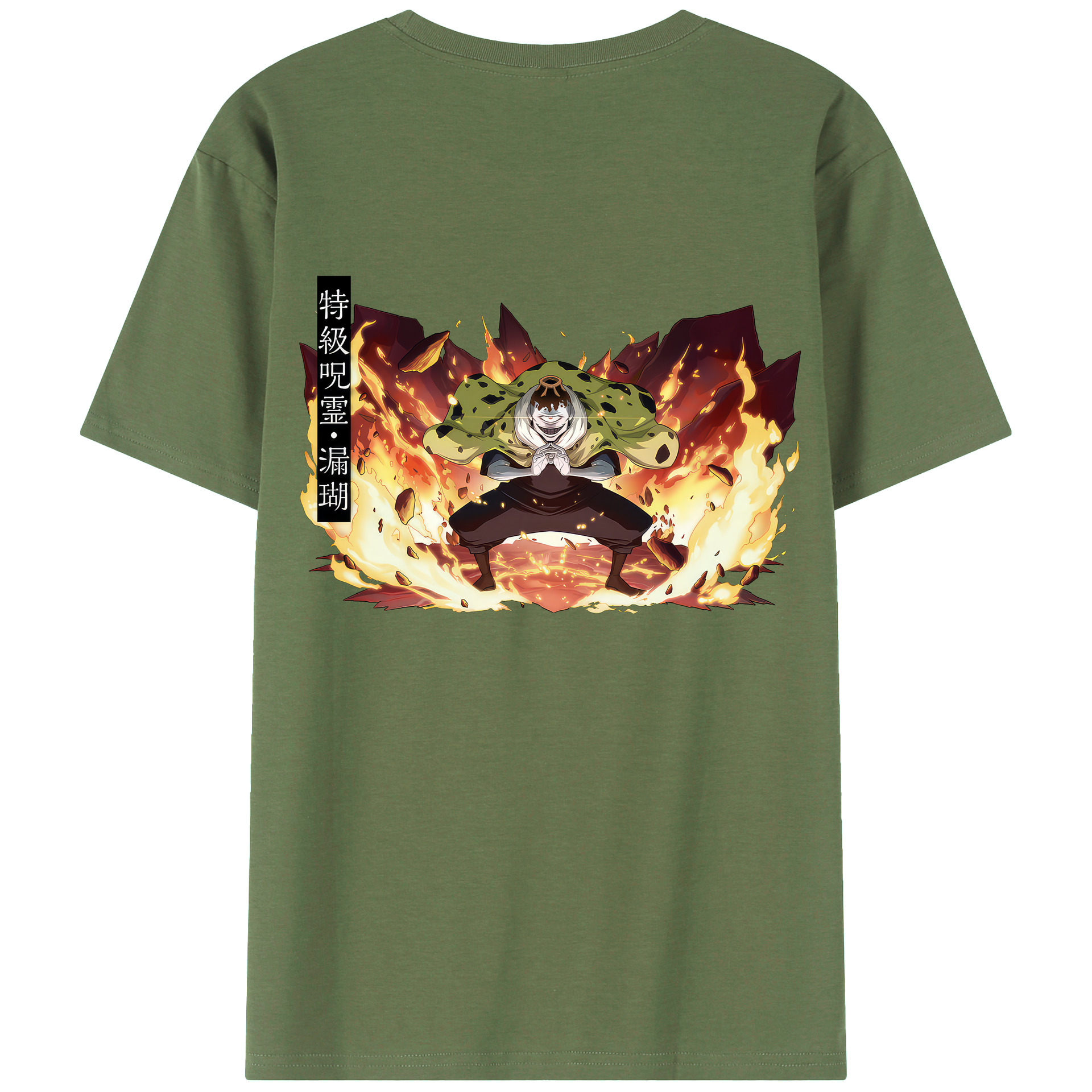 （画像用） 呪術廻戦 Jujutsu Kaisen 綿100％ メンズ半袖Tシャツ（バックプリント） 通気性